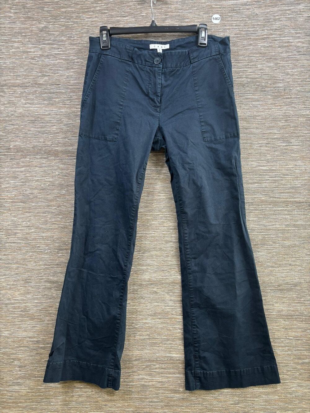 Cabi Boot Cut Khaki Pants Women’s Size 8 Navy Mid Rise Stretch Business Casual